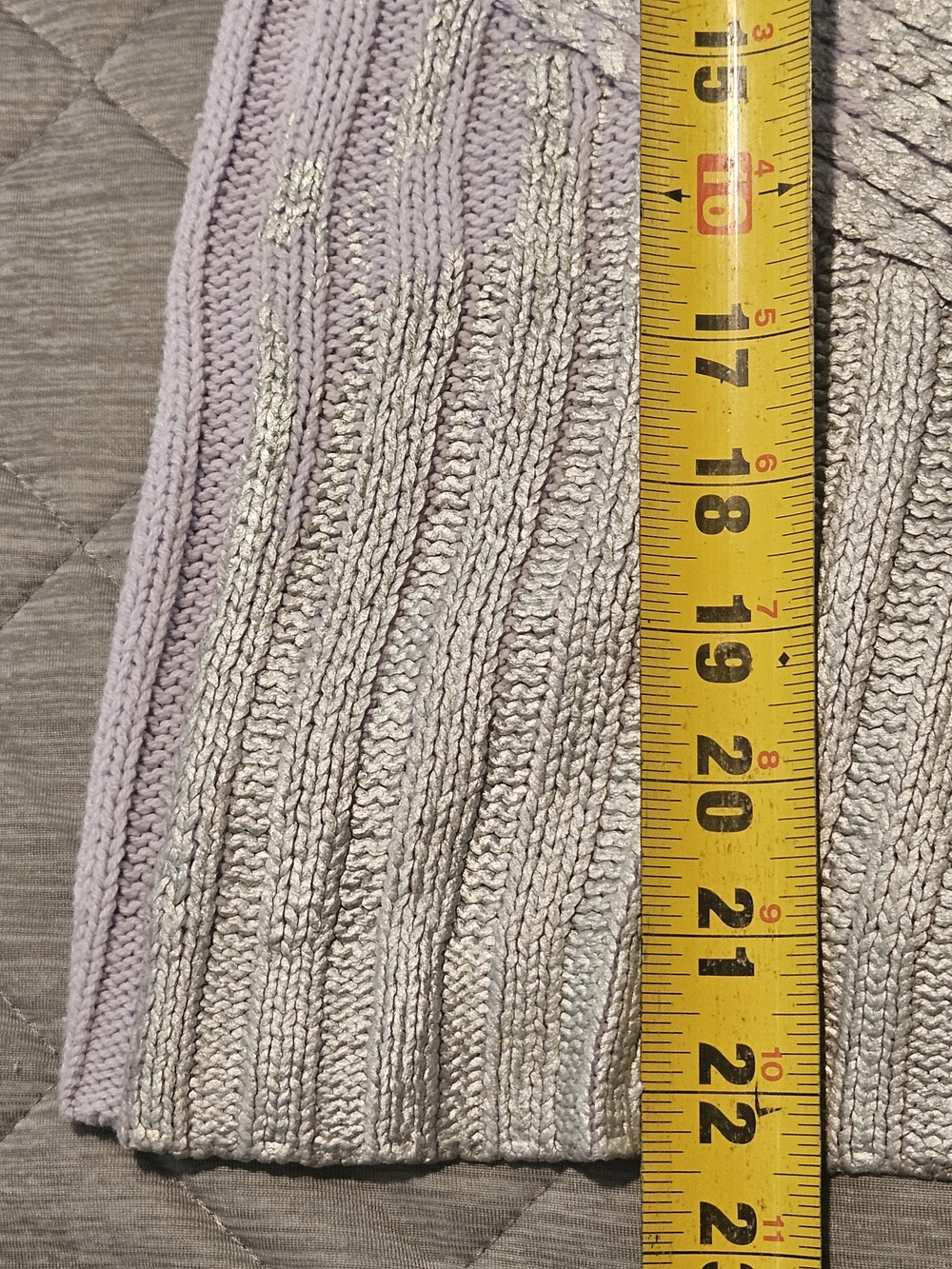 Wildfox Lilac Silver Ombre Ribbed Sweater Size XS Purple Violet Winter Fall - Picture 7 of 8